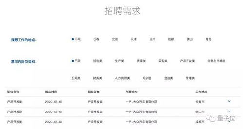一汽大众校招转向 从传统车辆机械到数字化软件开发的战略转型